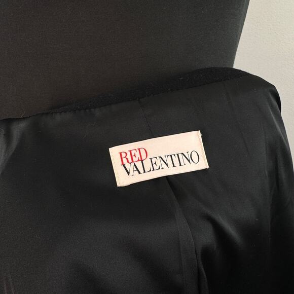 RED Valentino Wool Coat w/Accordion-Pleated Tie-Waist Party/Cocktail Sz 40 $995 - Picture 6 of 8